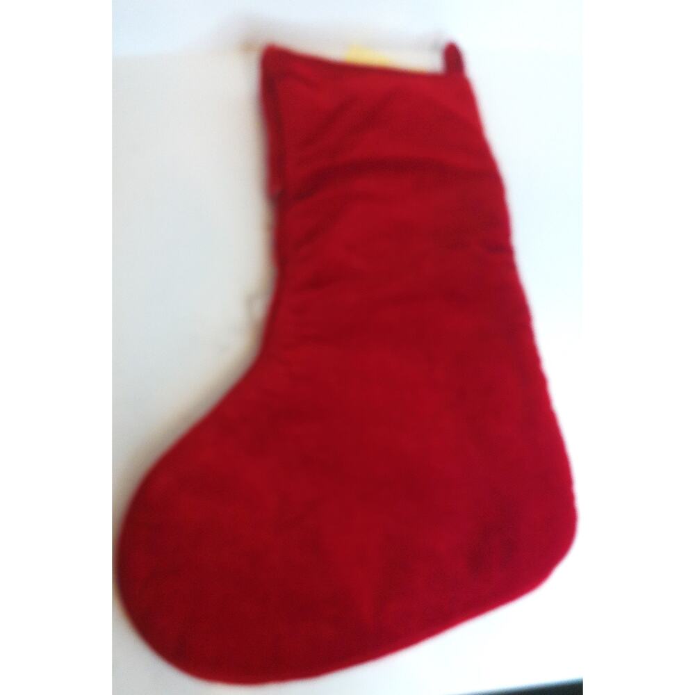 Cynthia Rowley 20" Christmas Stocking Red Green Cream Holiday Decor New - Picture 5 of 6